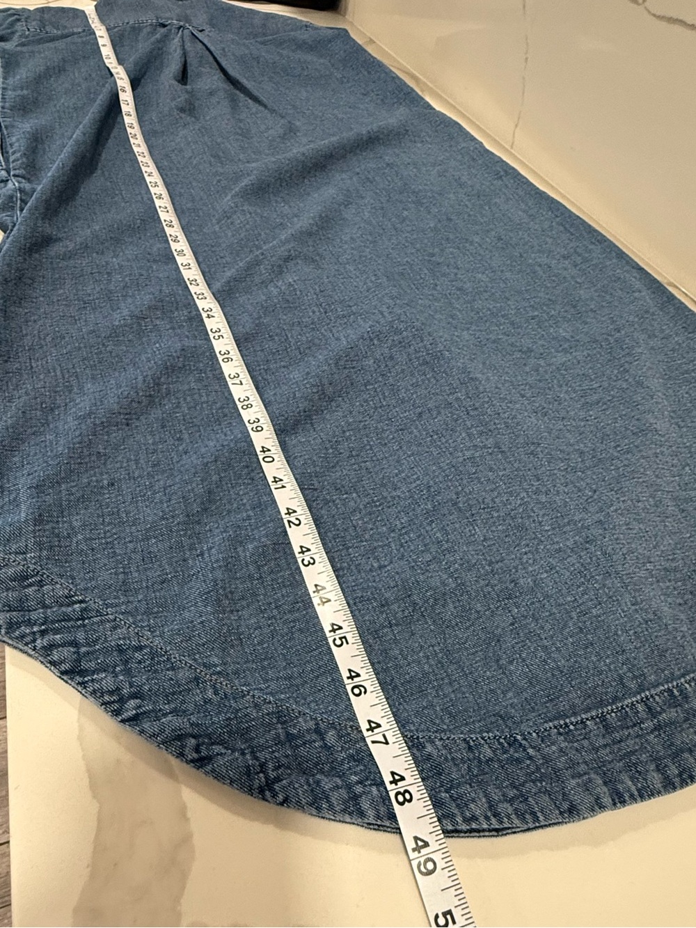 Anthropologie Pilcro Denim Long-Sleeve Buttondown Dress Size Small Blue Midi - Picture 12 of 12